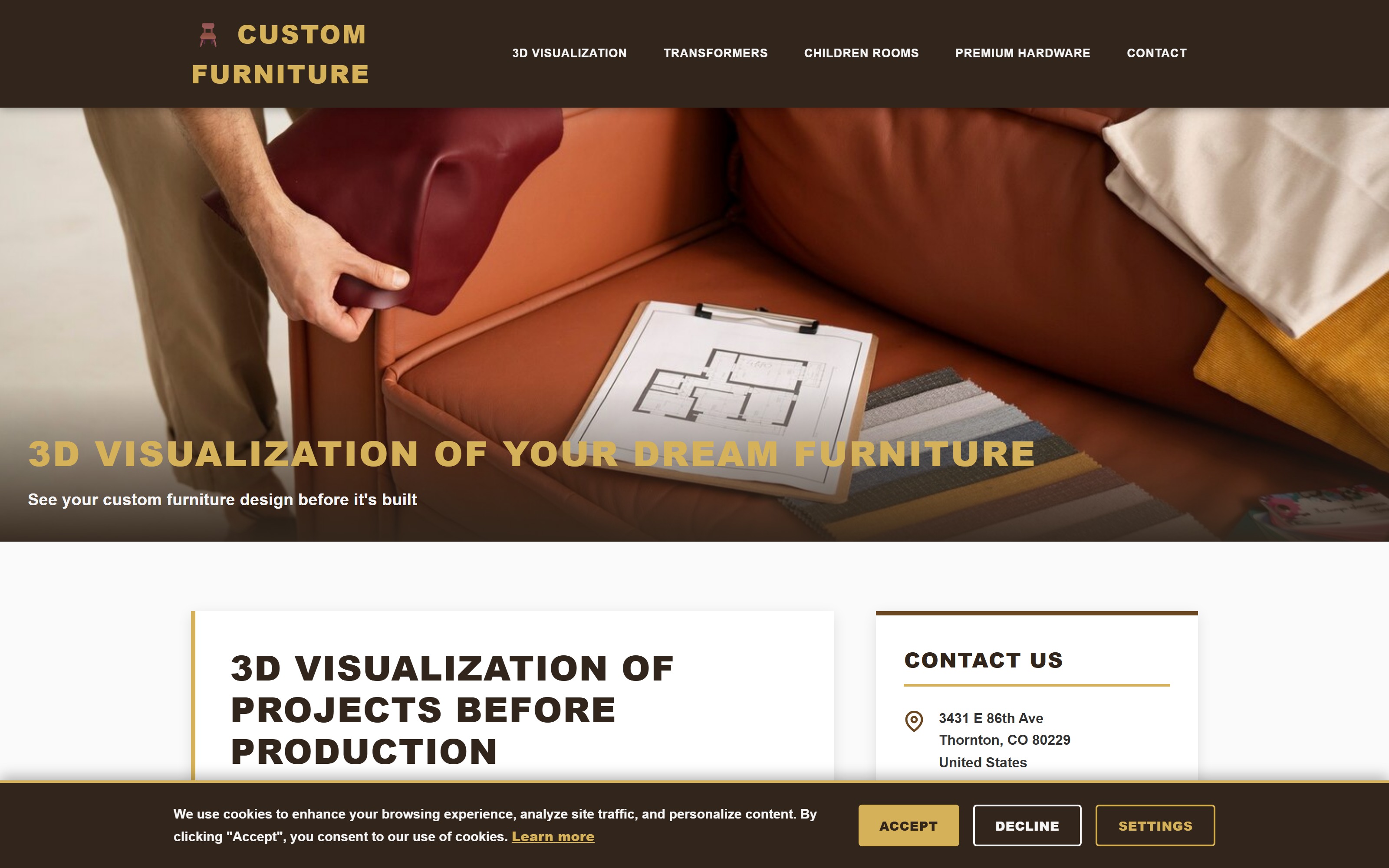 Preview: Custom Furniture — 3D furniture visualization